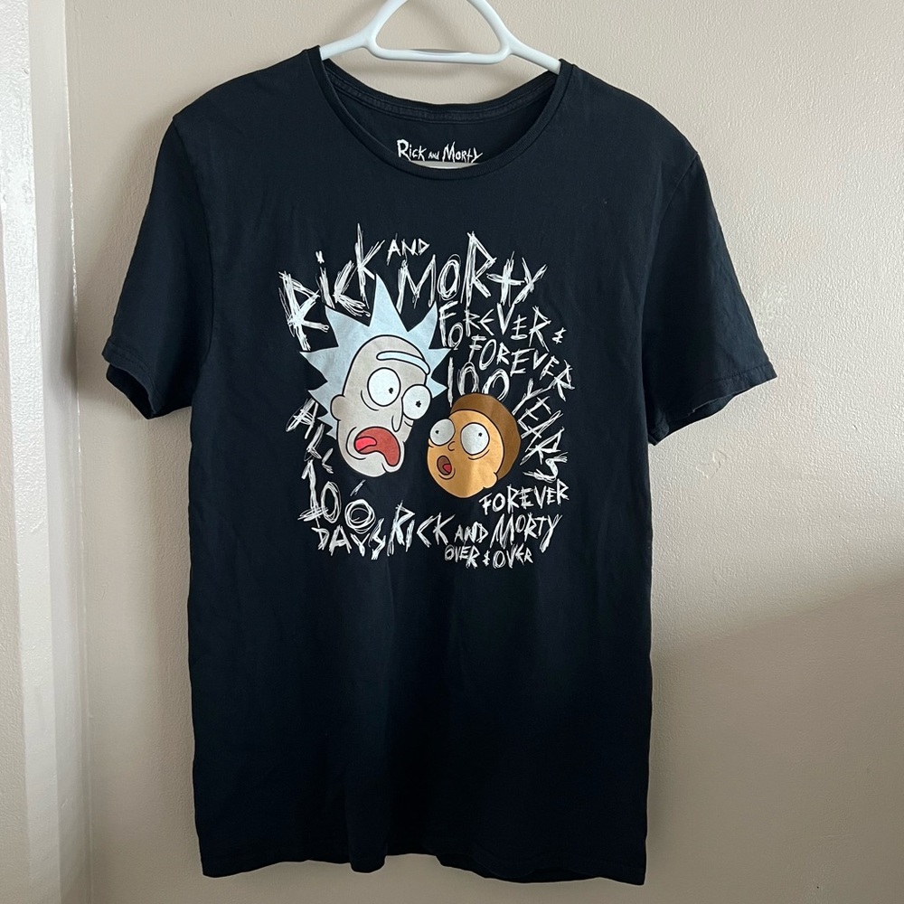 Rick & Morty - Graphic T-Shirt - Adult Swim Ripple Junction - Adult Medium, Navy